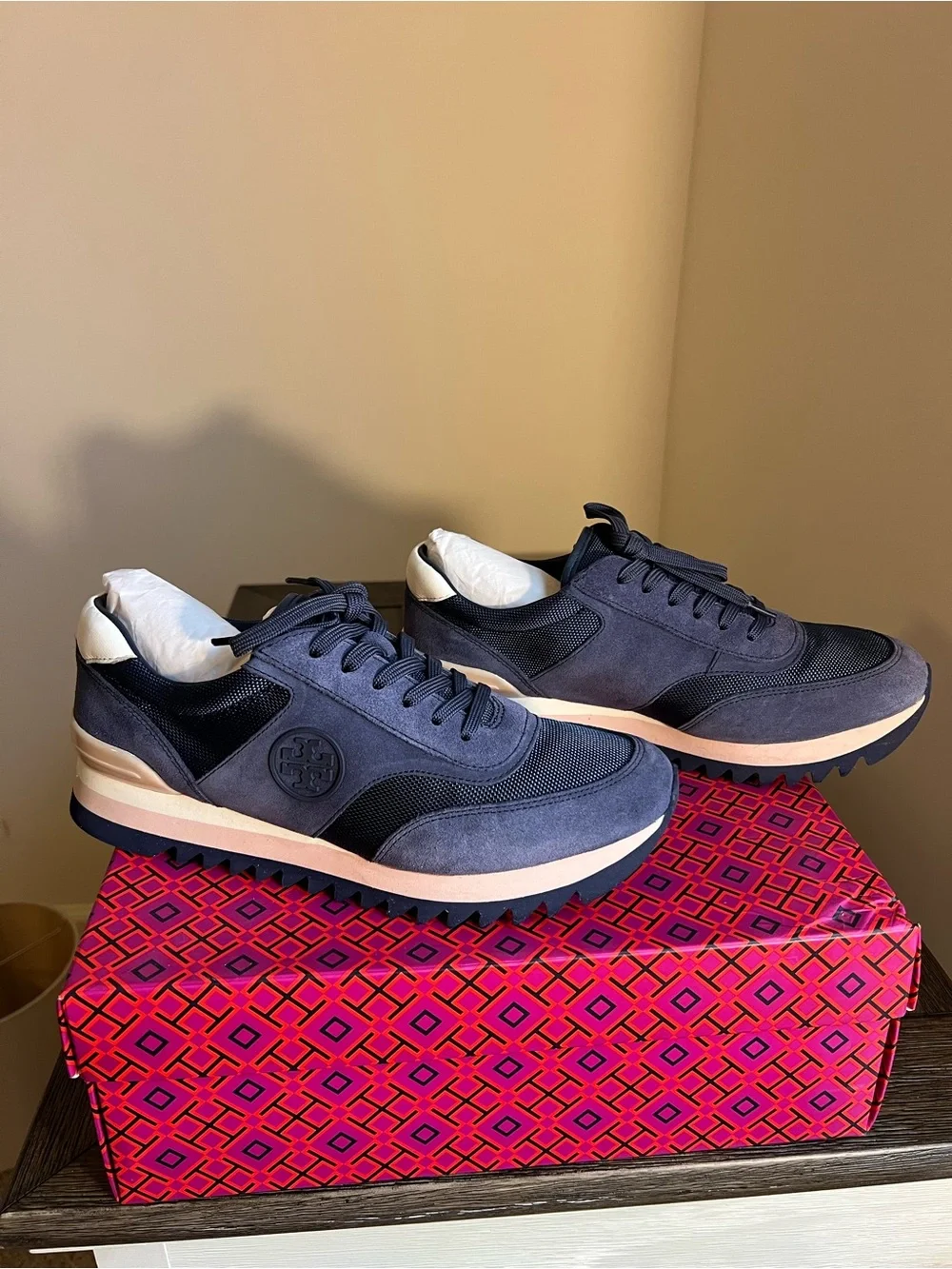 Tory Burch Sawtooth Logo Runner Sneakers